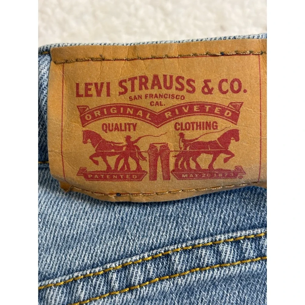 Levis Girls High Rise Ankle Straight‎ Distressed Jeans Blue 14 Reg 0237-M7Y